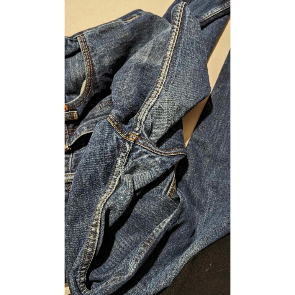 Levis 505 Jeans Mens 33x30 Blue Denim Distressed Well Loved Straight Leg Jeans - Picture 7 of 10